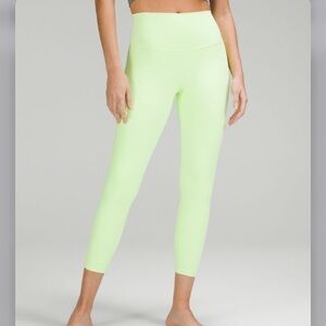 Lululemon align leggings women size 2 neon yellow yoga athletic high rise 25”
